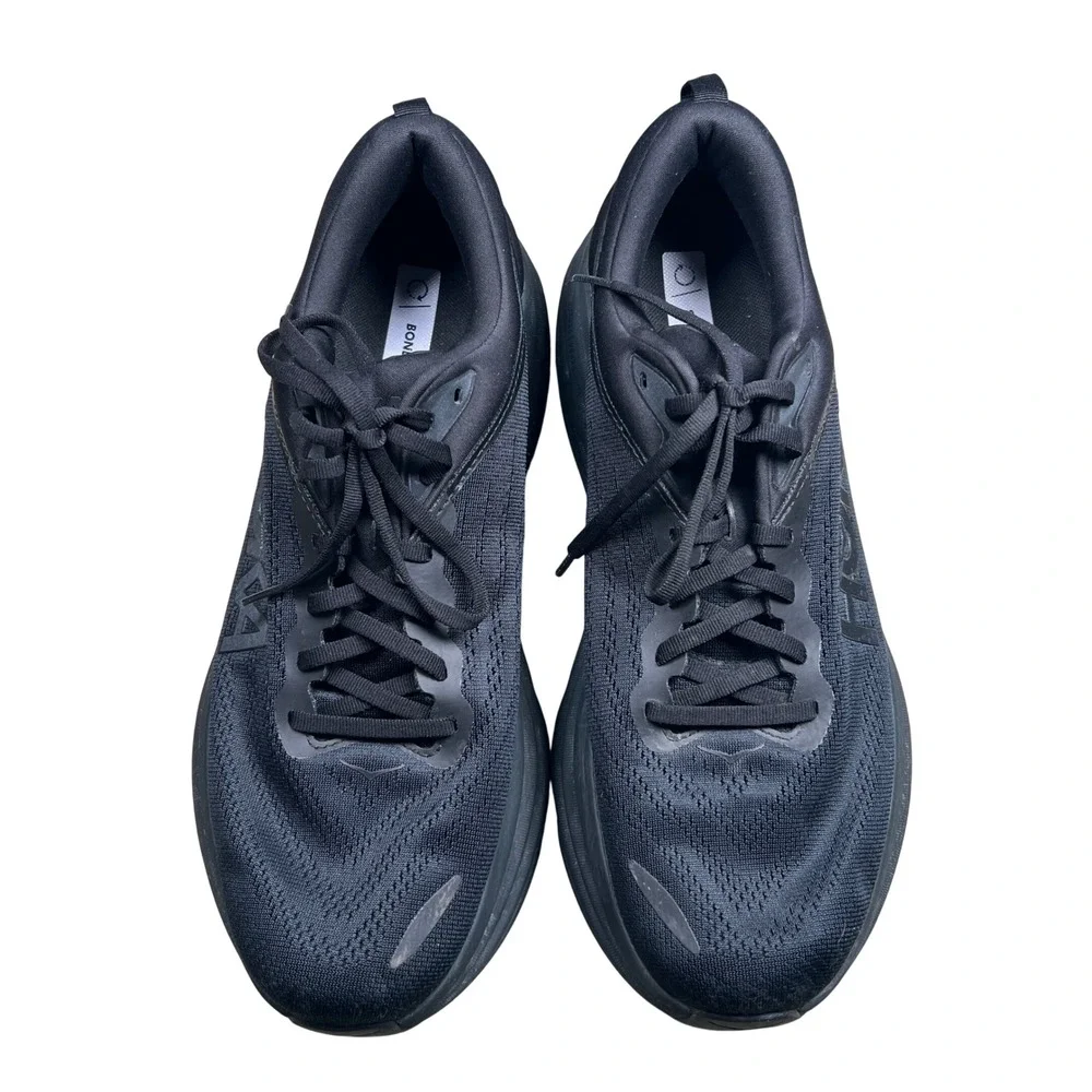 Hoka Bondi 8 Sneakers Mens 13D Black Running Shoes 1123202 BBLC Max Cushion